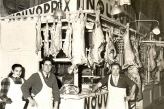 Scene interieure halles de Narbonne Boucherie Boyer-1953-1955