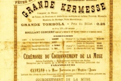 Programme Kermesse 1900 aux Halles de Narbonne