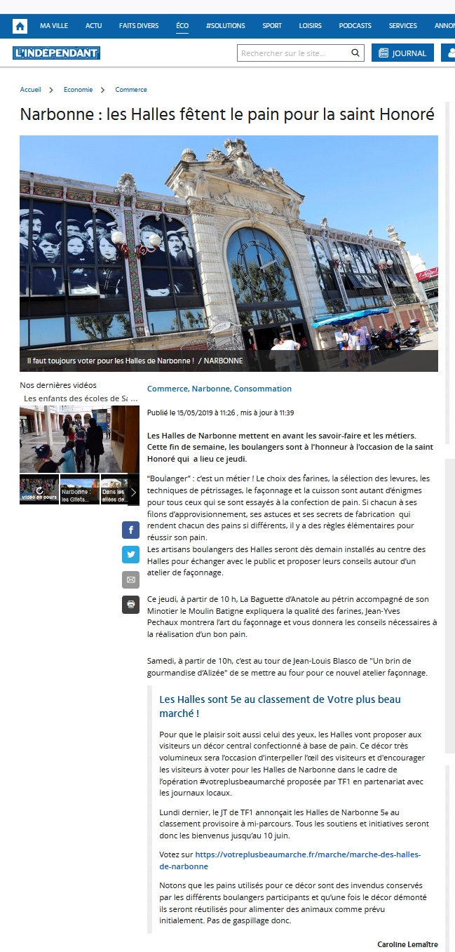 fete_du_pain_boulangers_plus_beau_marche_de_france_TF1_2019_halles_narbonne_independant