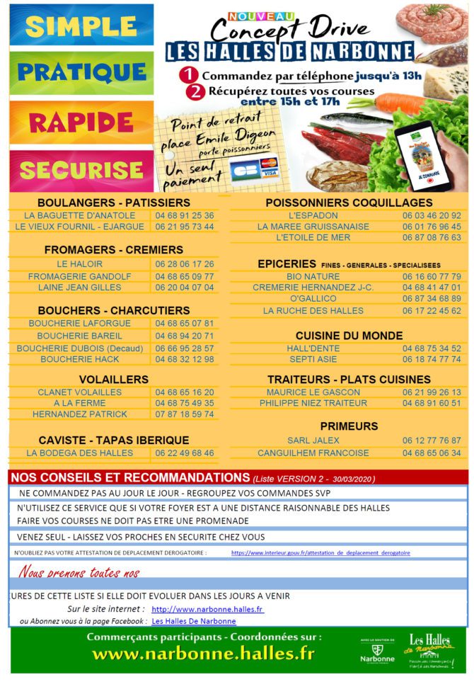 Liste com drive halles 2