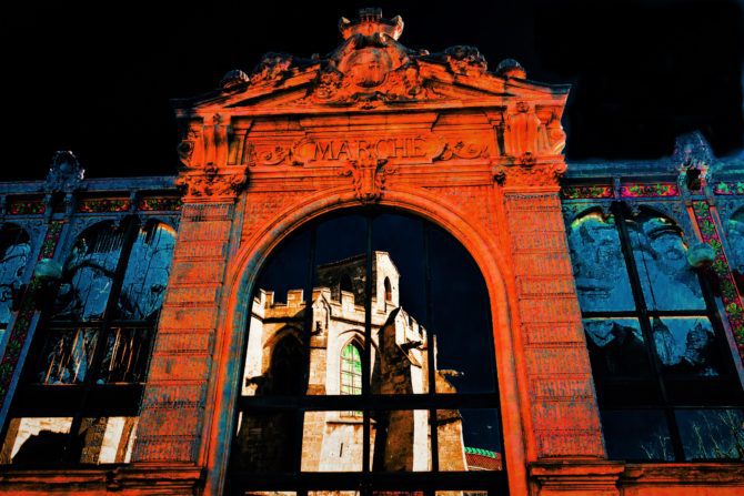 Entrée en orange et noir