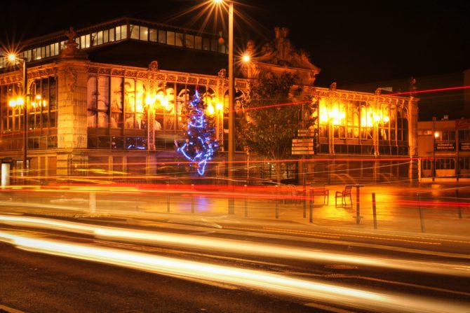 Les Halles de nuit, féeries de Noel en pose longue